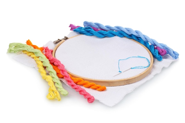 Kolorowa tamborka z haftem